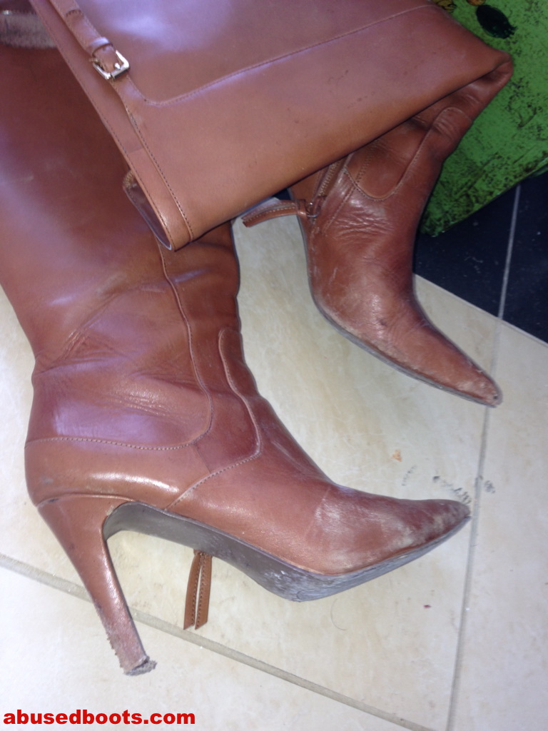 worn in leather boots